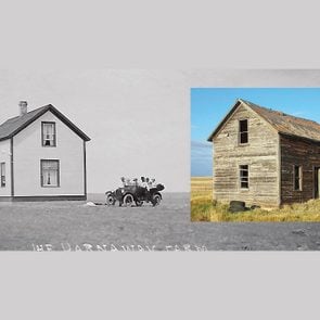 Prairie homestead then and now
