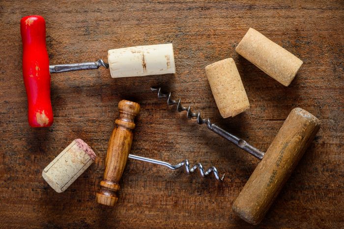 Different corksrew and cork wine opener