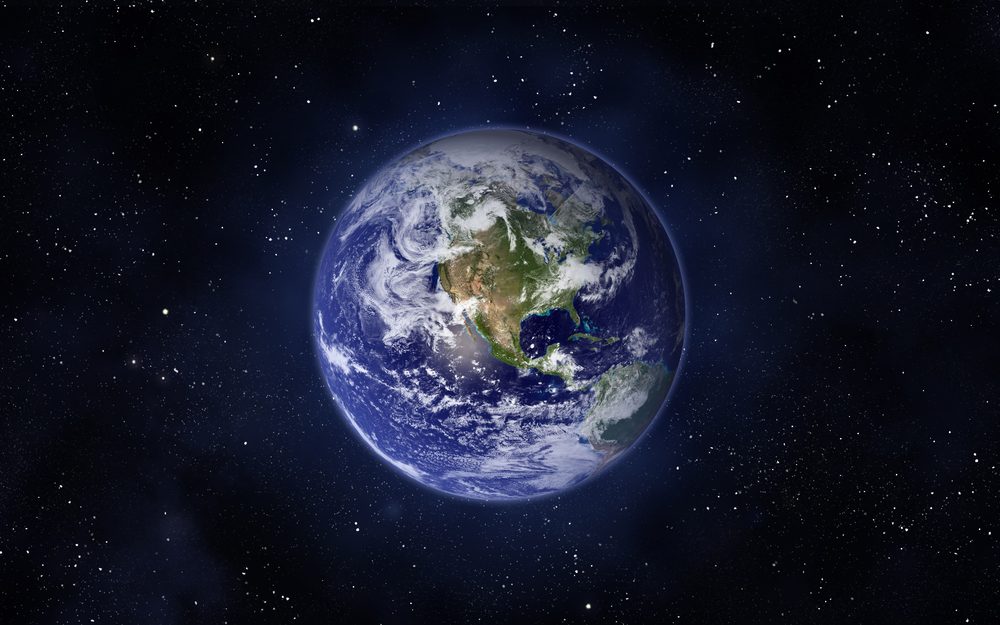Planet Earth. Western hemisphere. This image elements furnished by NASA.