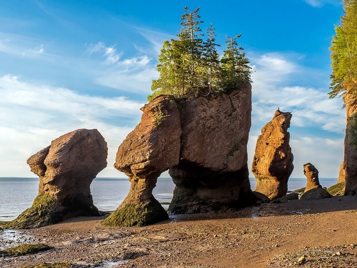 Canada landmarks - Hopewell Rocks in the Bay of Fundy