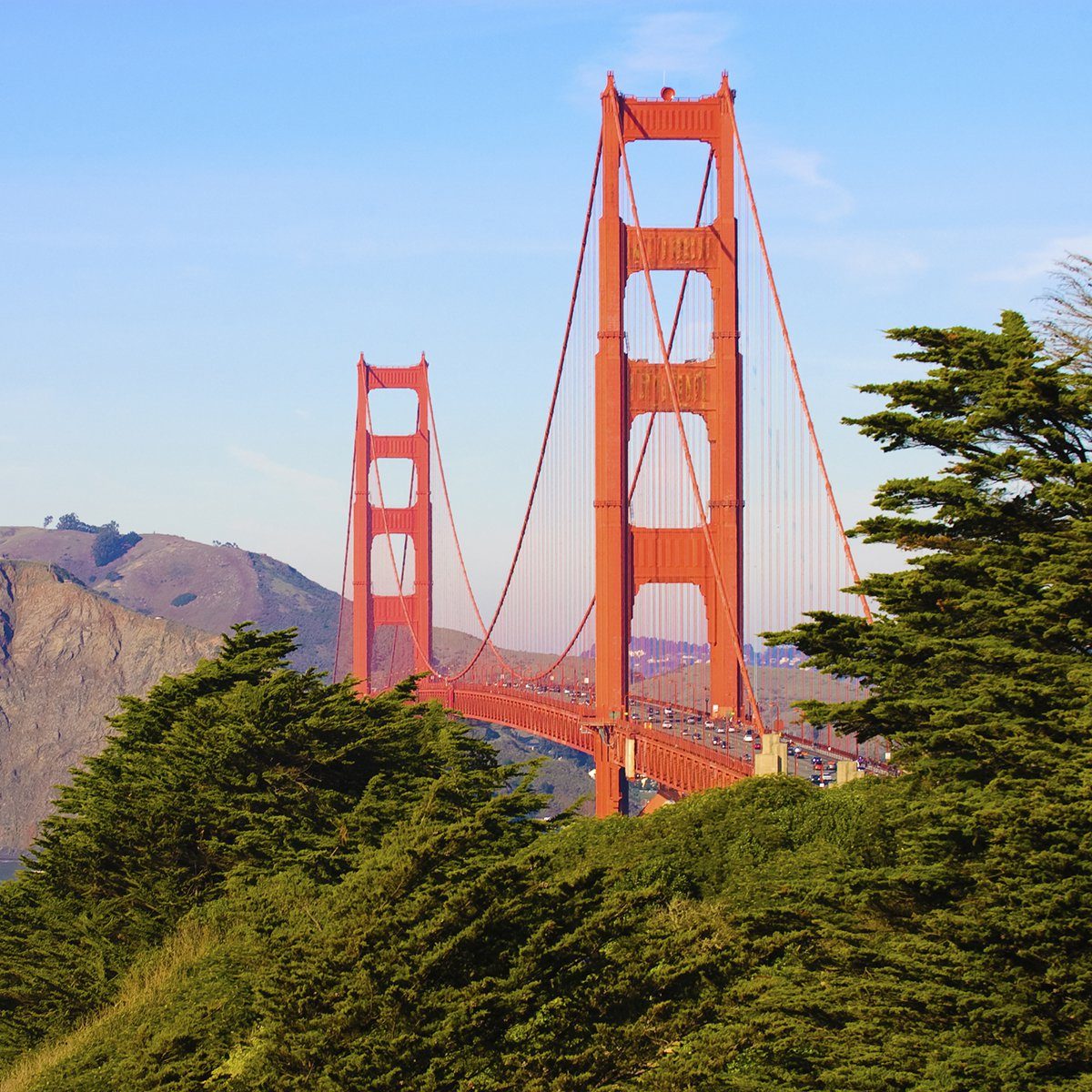 Golden Gate from the presidio in San Francisco