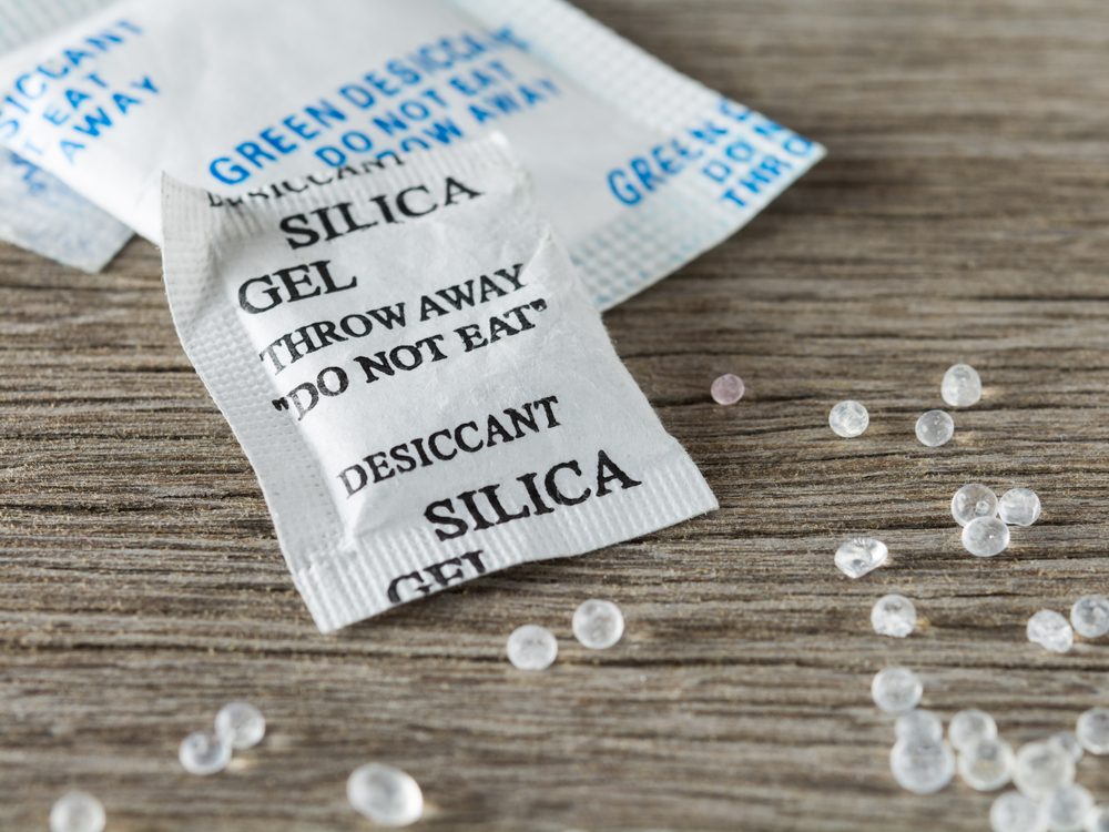 Home safety hazards - silica gel packets