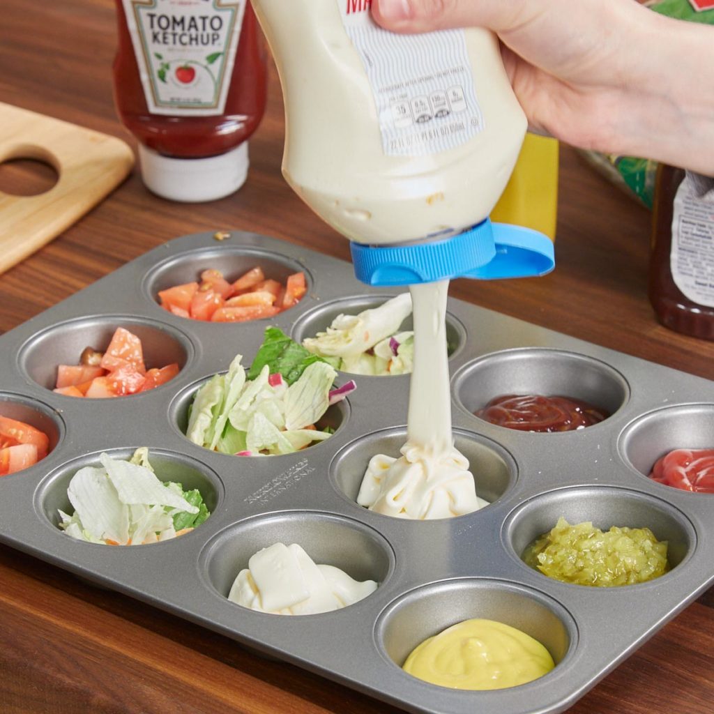 Muffin tins for condiments