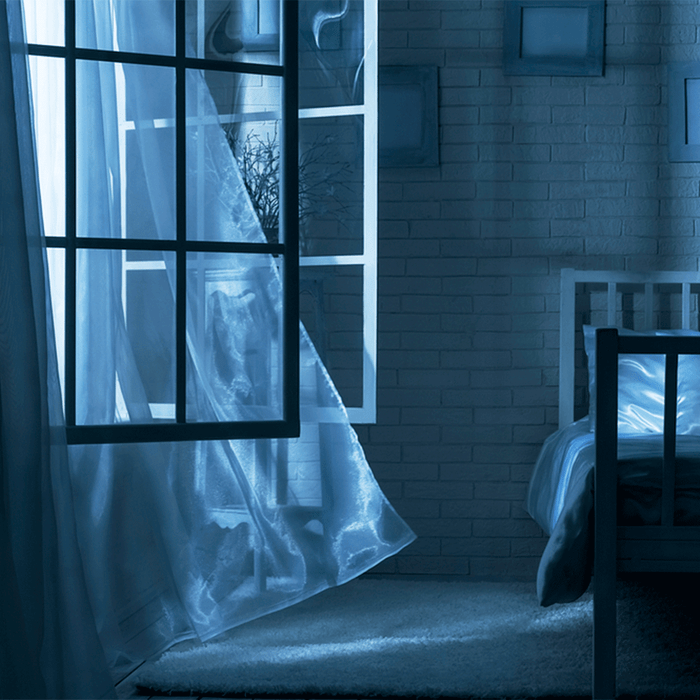 open window at night