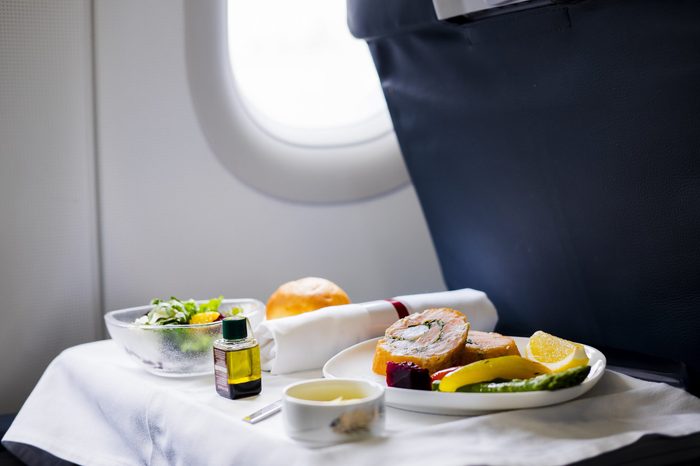 Lunch in a plane, transportation catering service