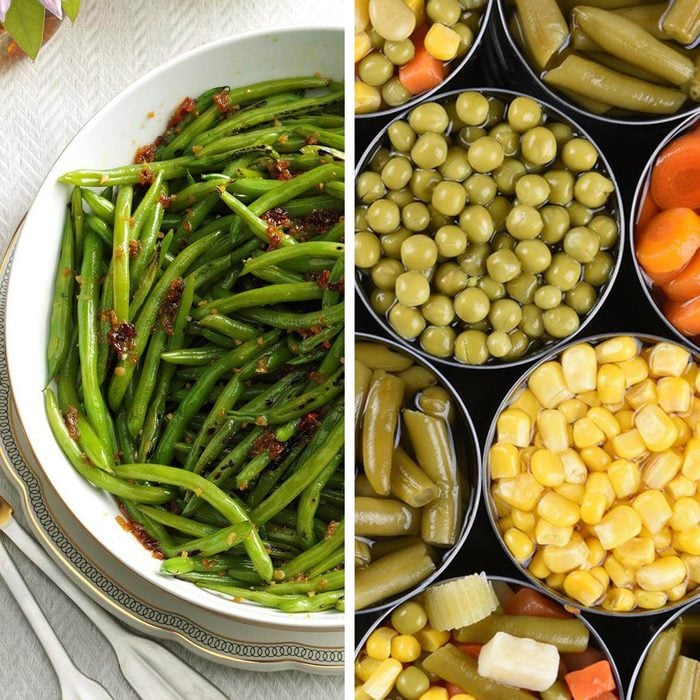 Fresh veggies vs canned
