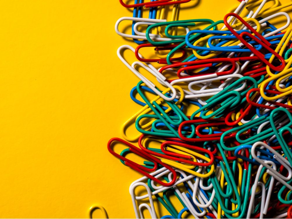 Multicolour paper clips