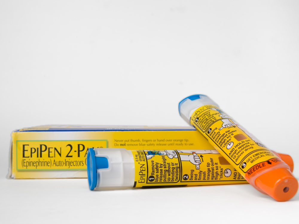 light allergy EpiPen