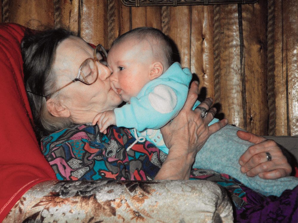 Grandma Norah with Tara's son, Ryan, in 1993