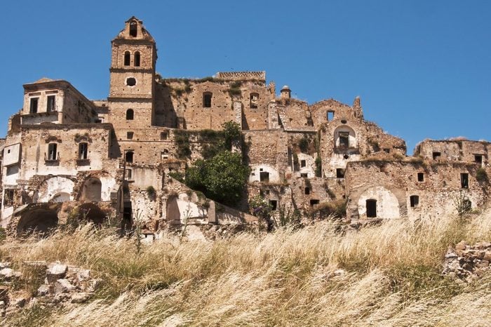 the ghost and abandoned city of Craco, Basilicata, Italy