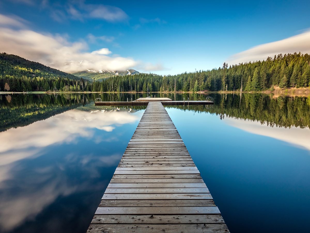 Whistler summer - things to do in whistler - Long exposure at the Lost Lake dock in Whistler, British Columbia