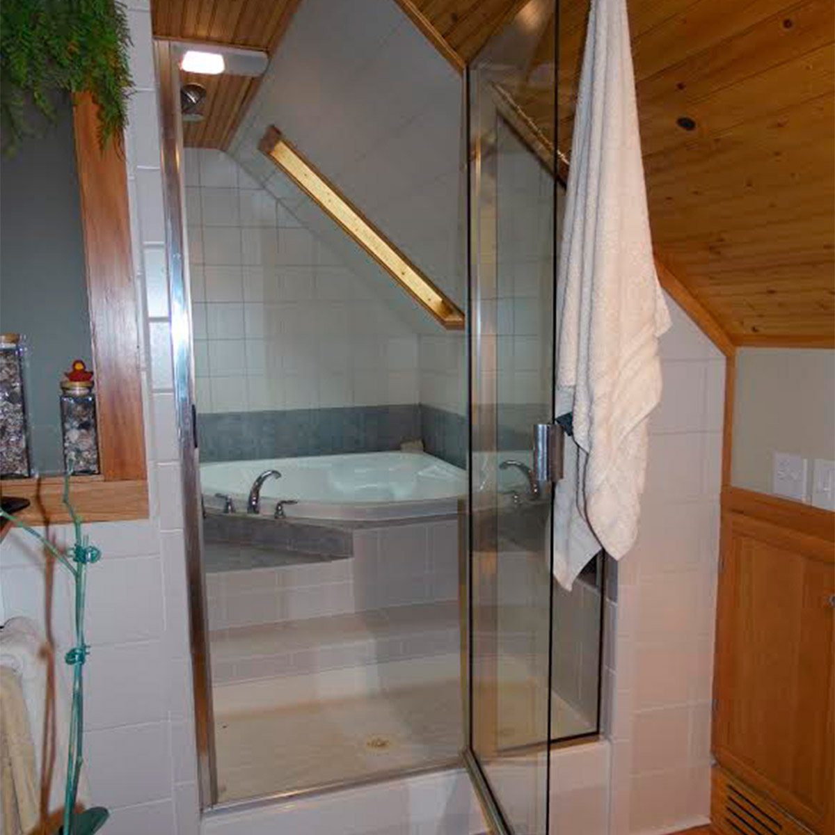 tub inside shower enclosure