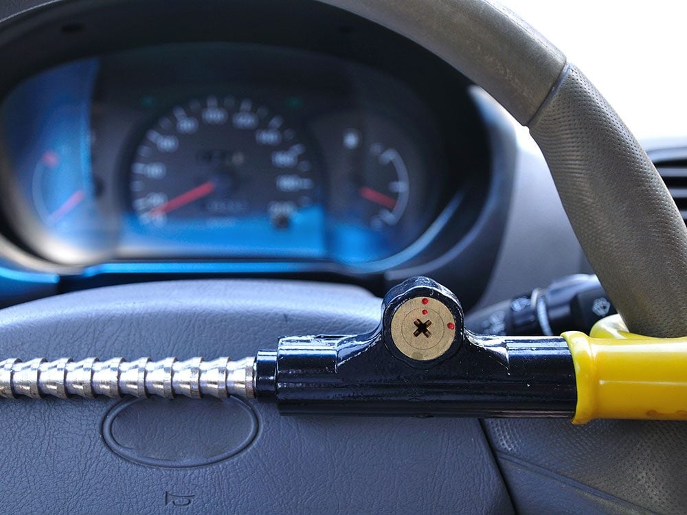 Car security tips - invest in a steering wheel lock