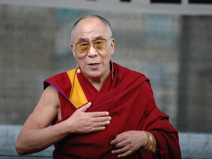 Dalai Lama quotes - Dalai Lama gives a speech during a solidarity demonstration for Tibet at the Brandenburg Gate May 19, 2008 in Berlin.
