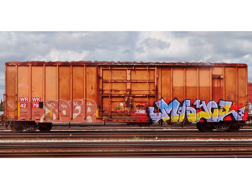 graffiti train car