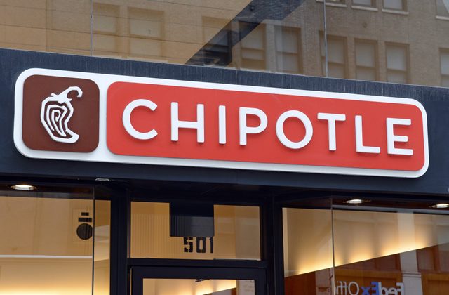 NEW YORK CIRCA MARCH 2018. Chipotle Restaurant in Manhattan, a food chain that despite efforts to rebuild its brand has not recovered after many customers suffered from food poisoning at its stores.