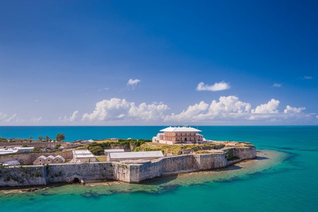 View from above on the Commissioner's house in King's Wharf, Bermuda