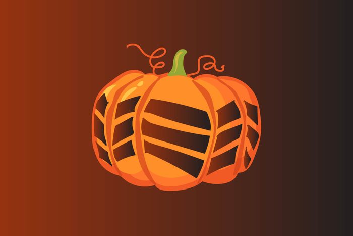 pumpkin carving templates - spooky chevrons