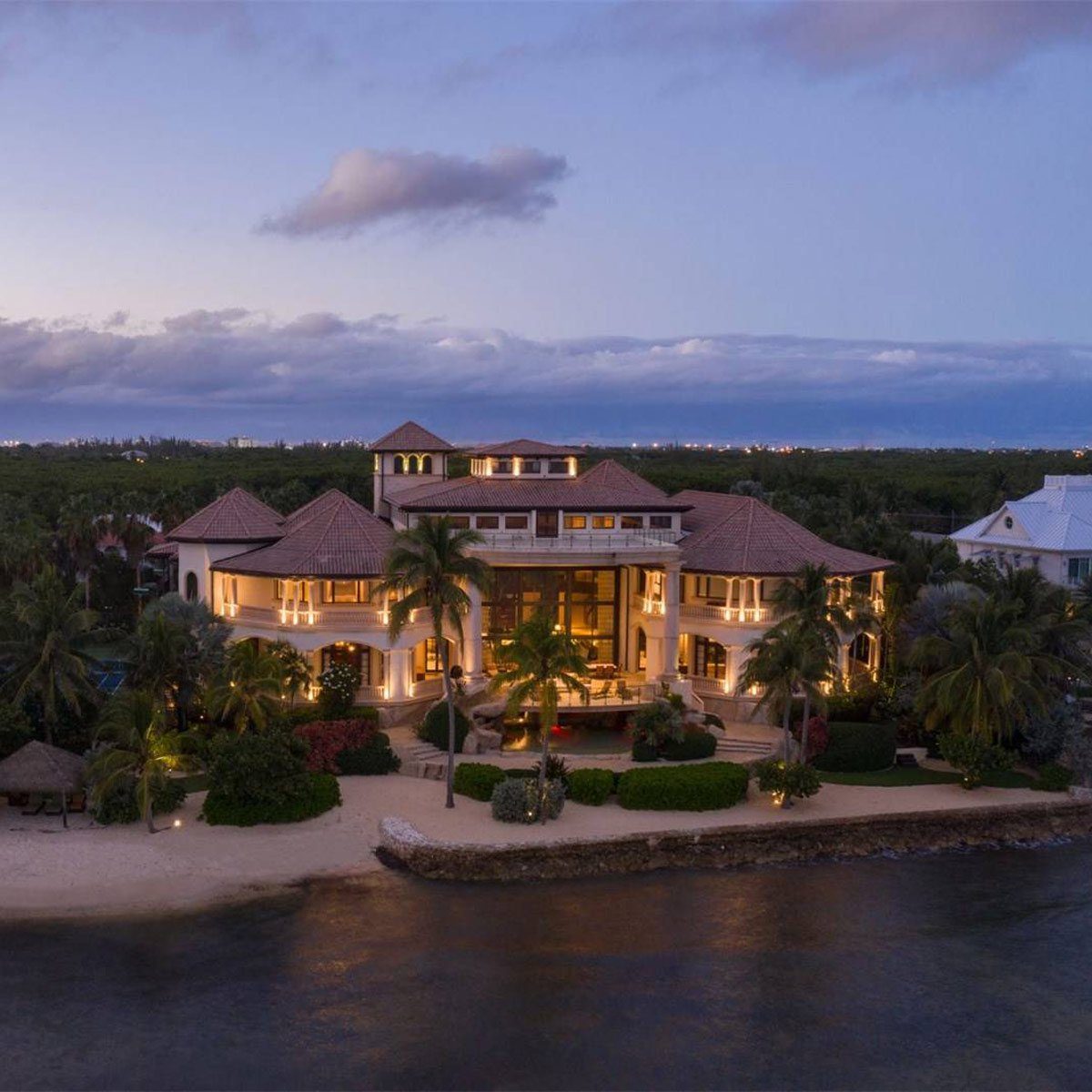 Large mansion with big beach