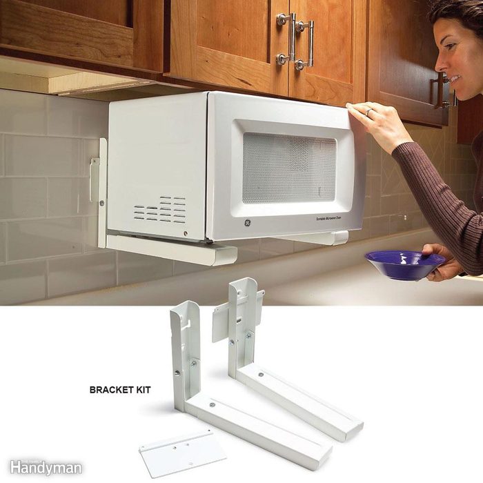 clever home organizing hacks - microwave