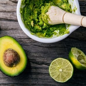 guacamole with avocados and lime