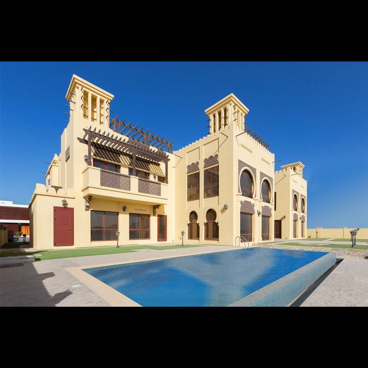 Dubai mansion with a pool