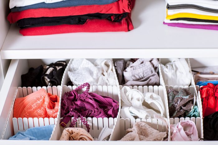 Clothes in a wardrobe - closeup shot