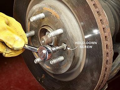 Remove the rotor hold-down