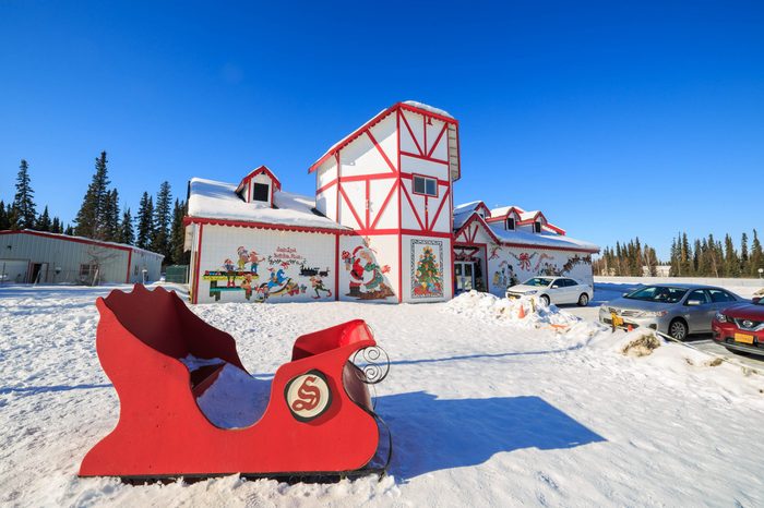The beautiful santa claus house on MAR 18, 2015 at Fairbanks