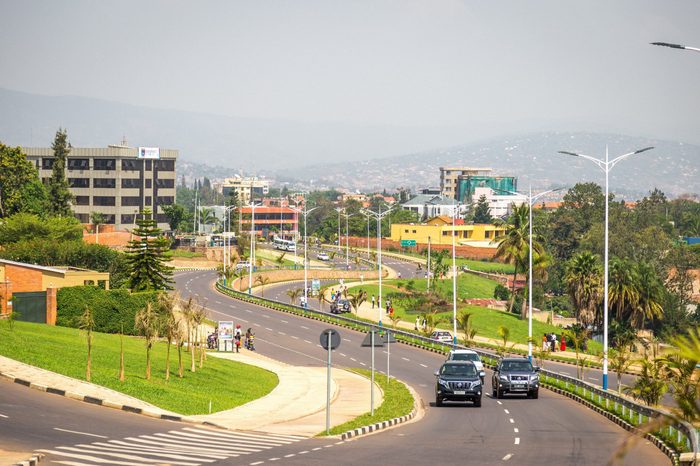 A view towards town and some university buildings in Kigali.