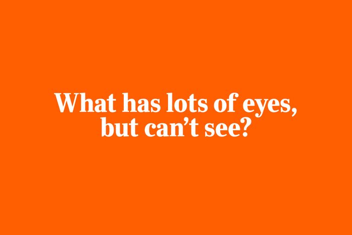 riddles for kids - What has lots of eyes, but can't see?