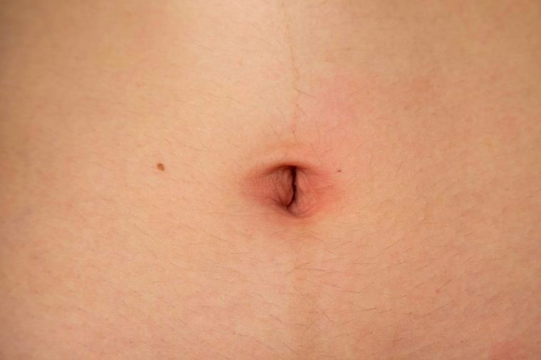 Close-up of belly button