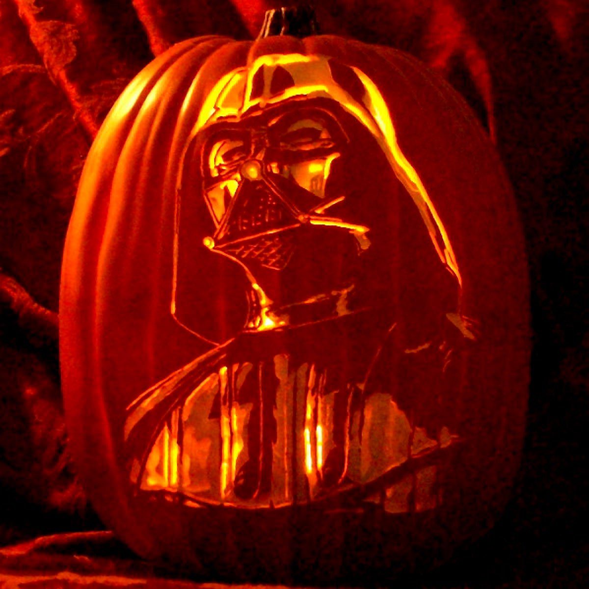 Darth Vader pumpkin carving