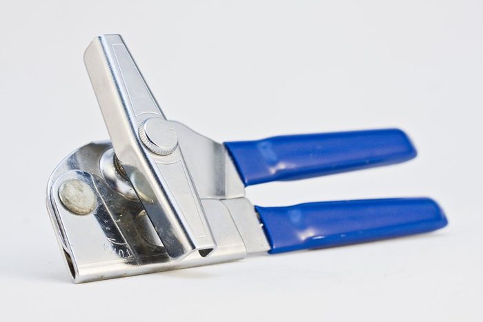 can opener on white background