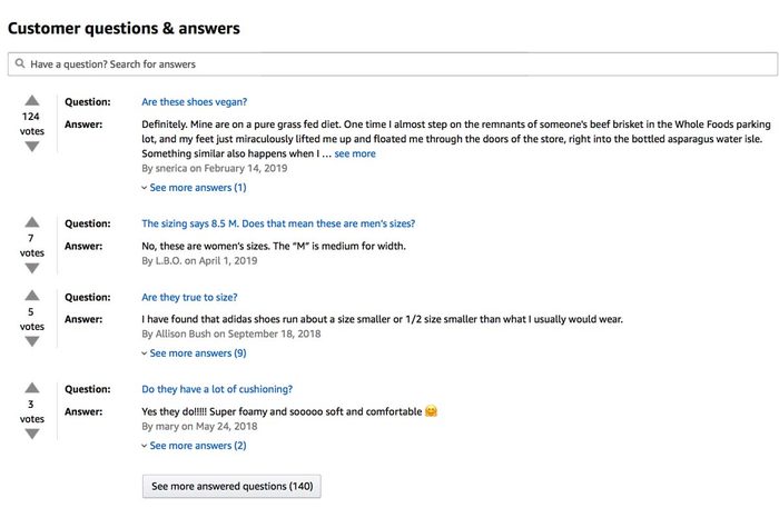 amazon reviews questions and answers