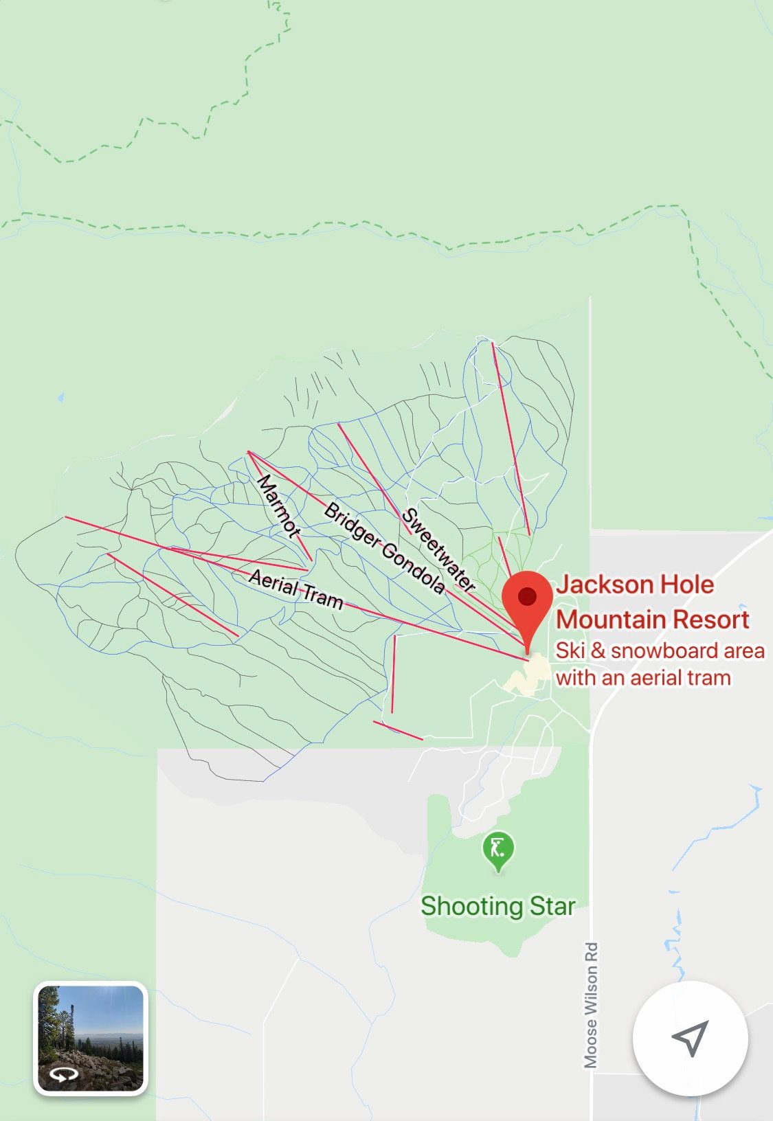 google maps ski map