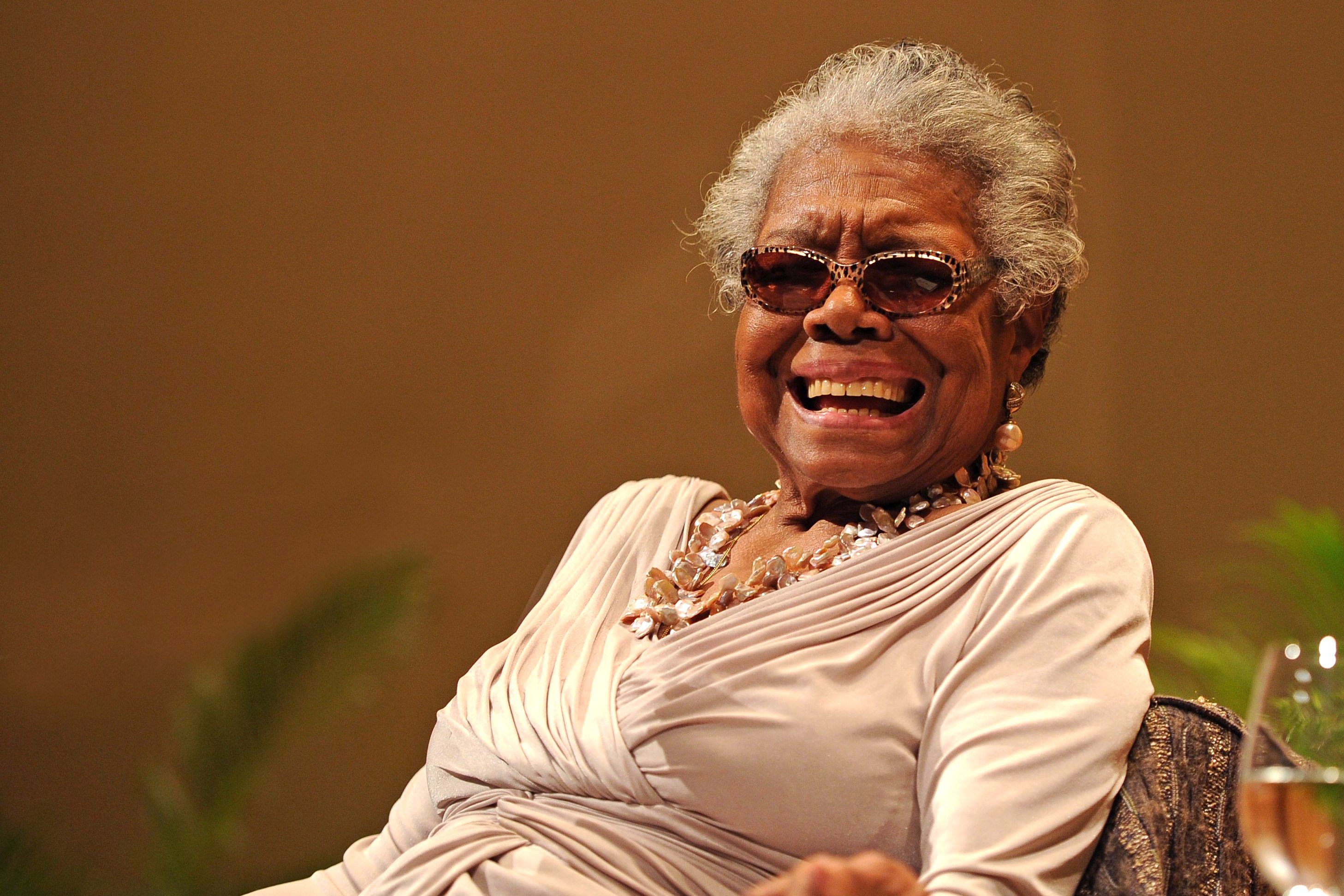 Mandatory Credit: Photo by Jeff Daly/Invision/AP/Shutterstock (9084077b) Dr. Maya Angelou speaks on race relations at Congregation B'nai Israel and Ebenezer Baptist Church on in Boca Raton, Florida Dr. Maya Angelou - Florida, Boca Raton, USA