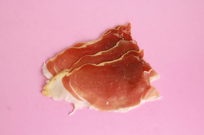 delicious slices of serrano ham