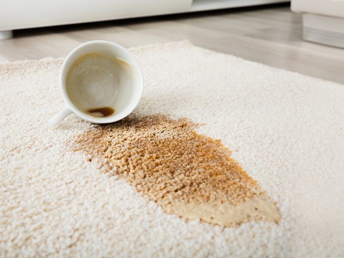 Homemade carpet cleaners - coffee stained rug