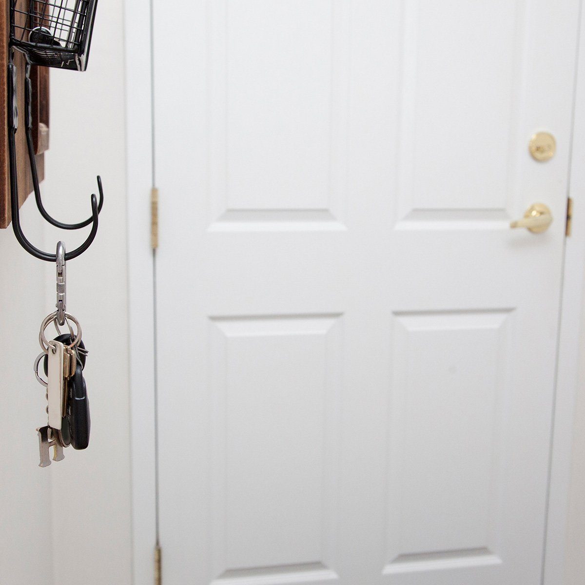Entryway with keys on the hook
