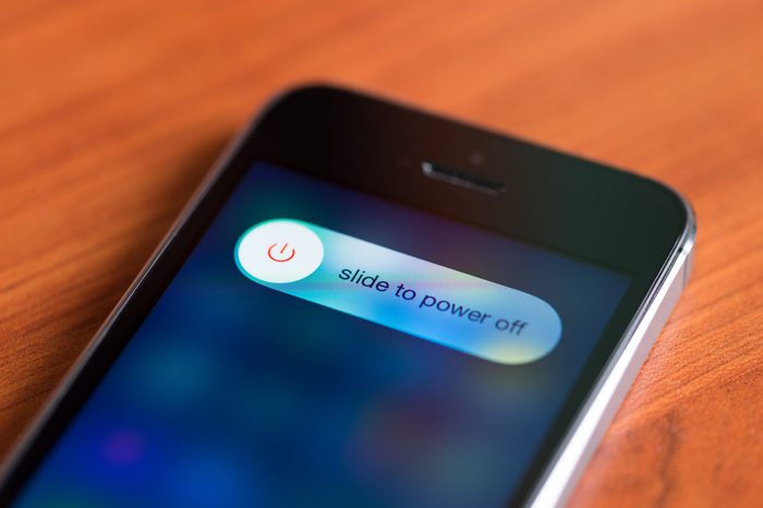 slide to power off iphone