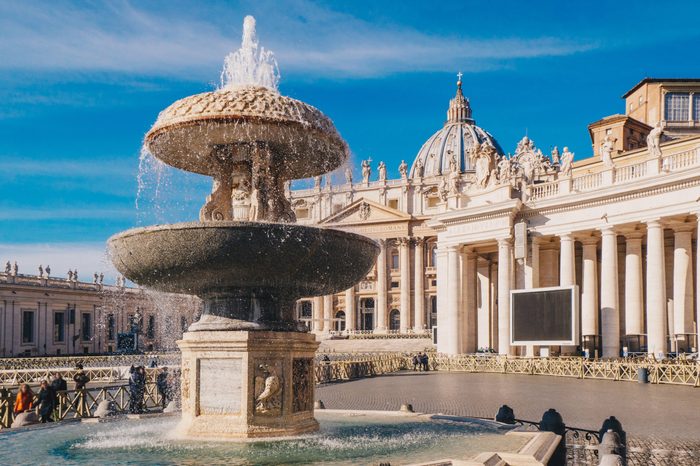 Vatican City, Rome, Saint Peter's Basilica in St. Peter's Square