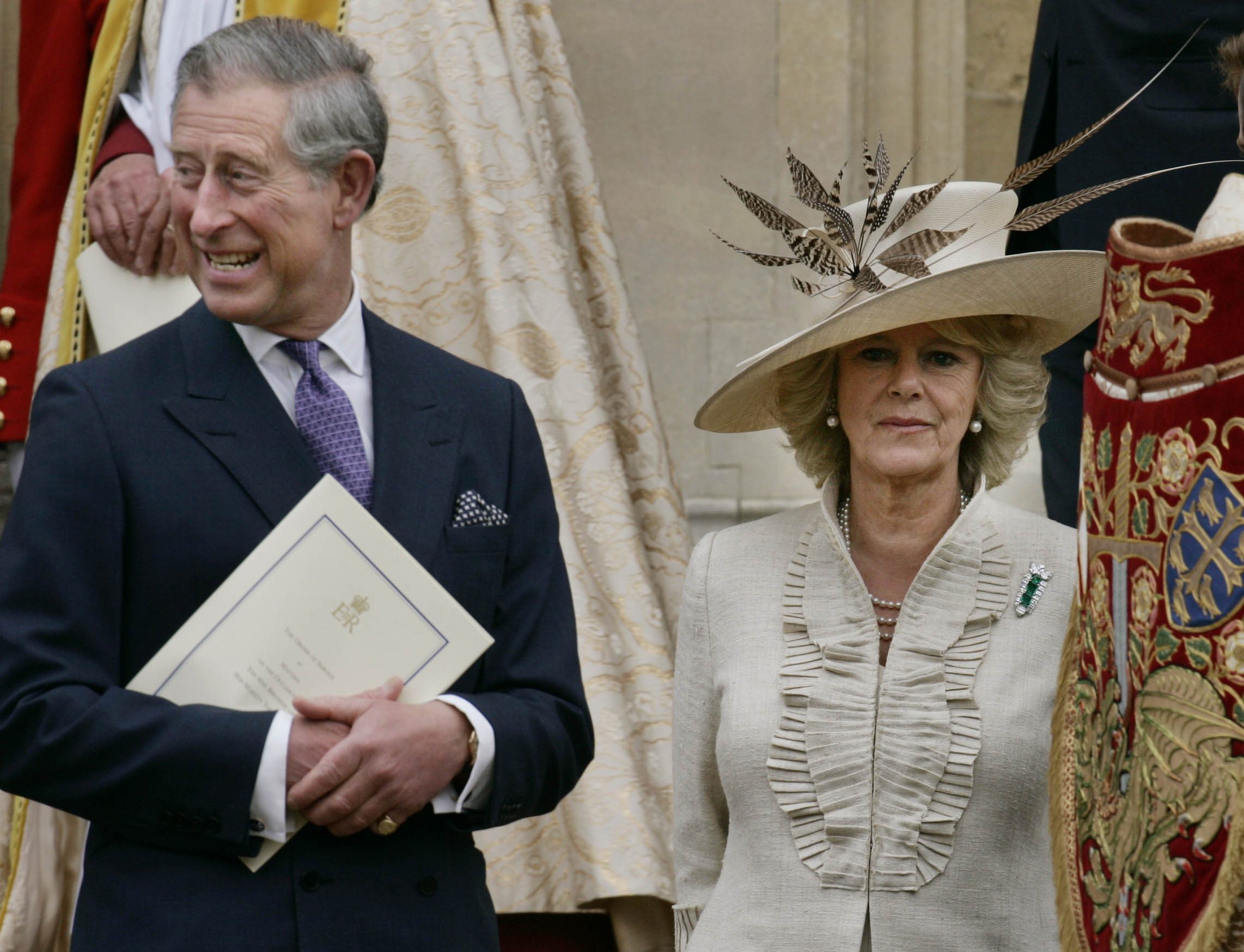 Mandatory Credit: Photo by Lefteris Pitarakis/AP/Shutterstock (7393615a) Prince Charles, Camilla, Duchess of Cornwall Britain's Prince Charles, left, and his wife Camilla, Duchess of Cornwall, leave Windsor Castle's St. Georges Chapel in Windsor, England, Sunday, April 23. 2006, following a special Service of Thanksgiving to celebrate Queen Elizabeth II's 80th birthday. Queen Elizabeth II, was born on and became Queen in February 1952 BRITAIN QUEEN'S 8OTH, WINDSOR, United Kingdom England