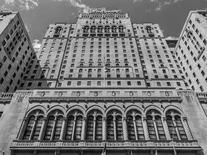 Royal York Hotel in black and white