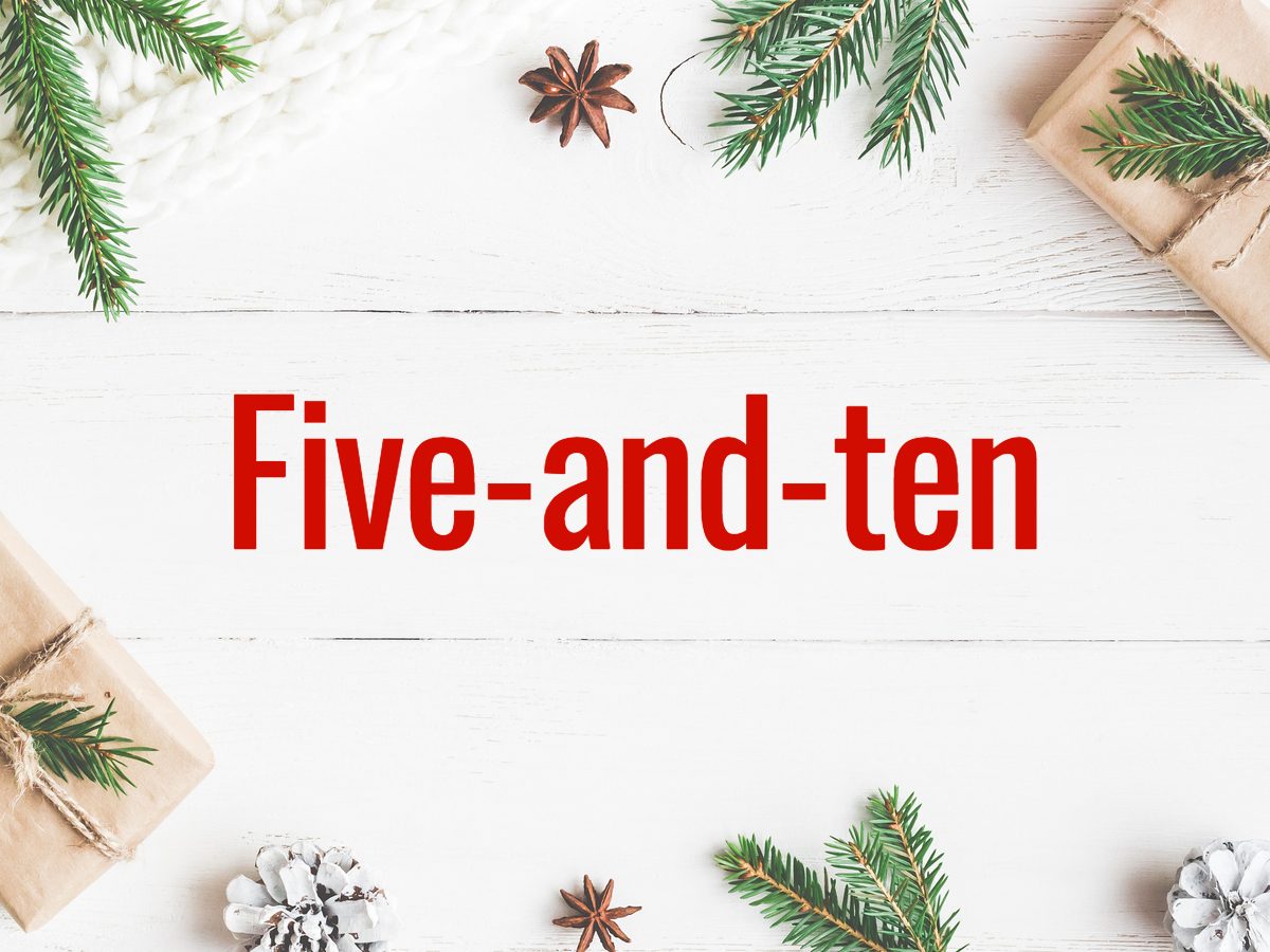 Christmas words - Five-and-ten