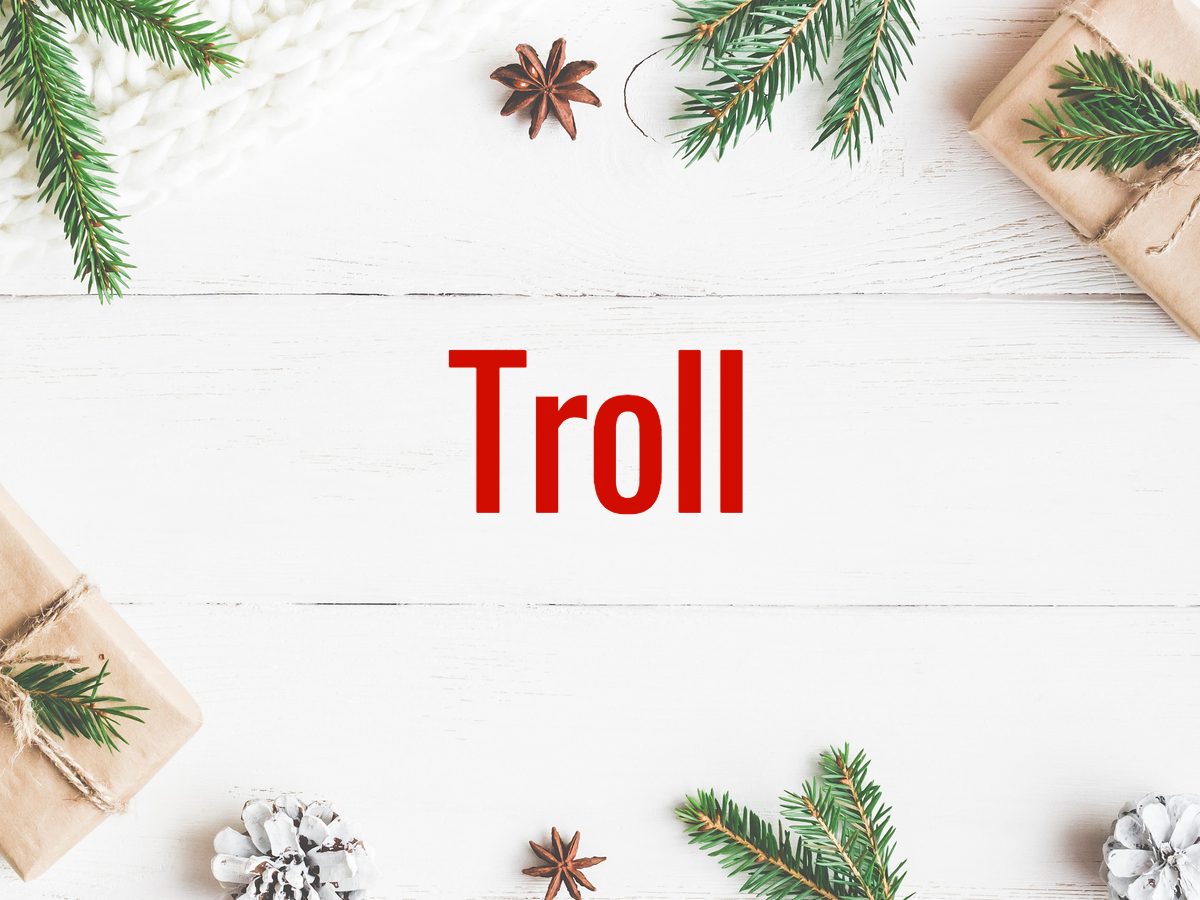 Christmas words - troll