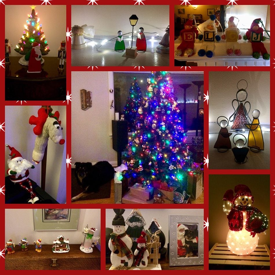 Deck the halls - Collage of holiday decor