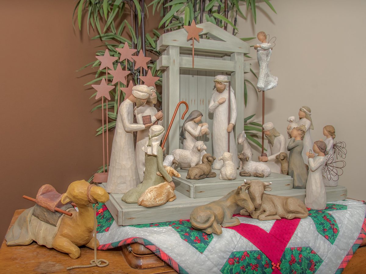 Deck the halls - nativity scene