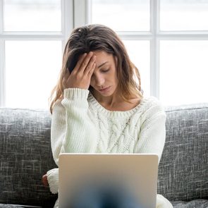 Woman experiencing holiday stress