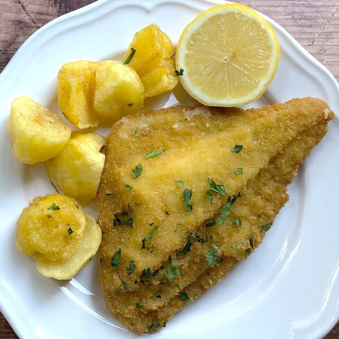 depression-era cooking tips - Fried fish with fried potatoes and sauce tartare.; Shutterstock ID 1489907675; Job (TFH, TOH, RD, BNB, CWM, CM): TOH